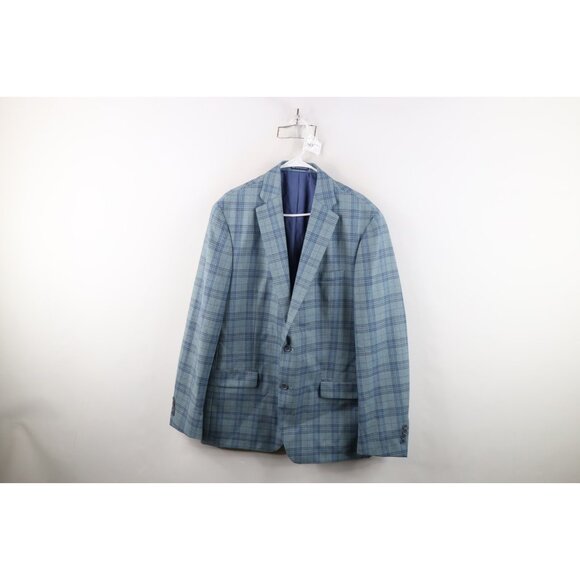 Hart Schaffner Marx Mens 44L New York Fit Soft Wool 2 Button Blazer Suit Jacket